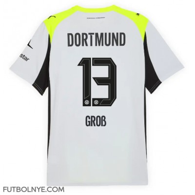 Camiseta Borussia Dortmund Pascal Gross #13 Visitante Equipación 2025-26 manga corta Camiseta Borussia Dortmund Pascal Gross #13 Visitante Equipación 2025-26 manga corta